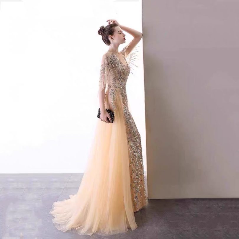 Women's Fashion Heavy Party Evening Dress - Image 3