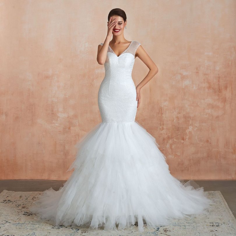 New Fishtail Skirt Wedding Dress